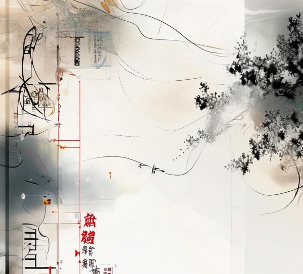 古典水墨与现代创意融合PPT模板，风动态卷轴,古典水墨与现代创意融合PPT模板，风动态卷轴,书法艺术,书法,艺术,第1张