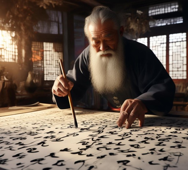 挥毫之间，圈书法名家挥洒墨韵之谜,挥毫之间，圈书法名家挥洒墨韵之谜,书法艺术,书法,艺术,第1张
